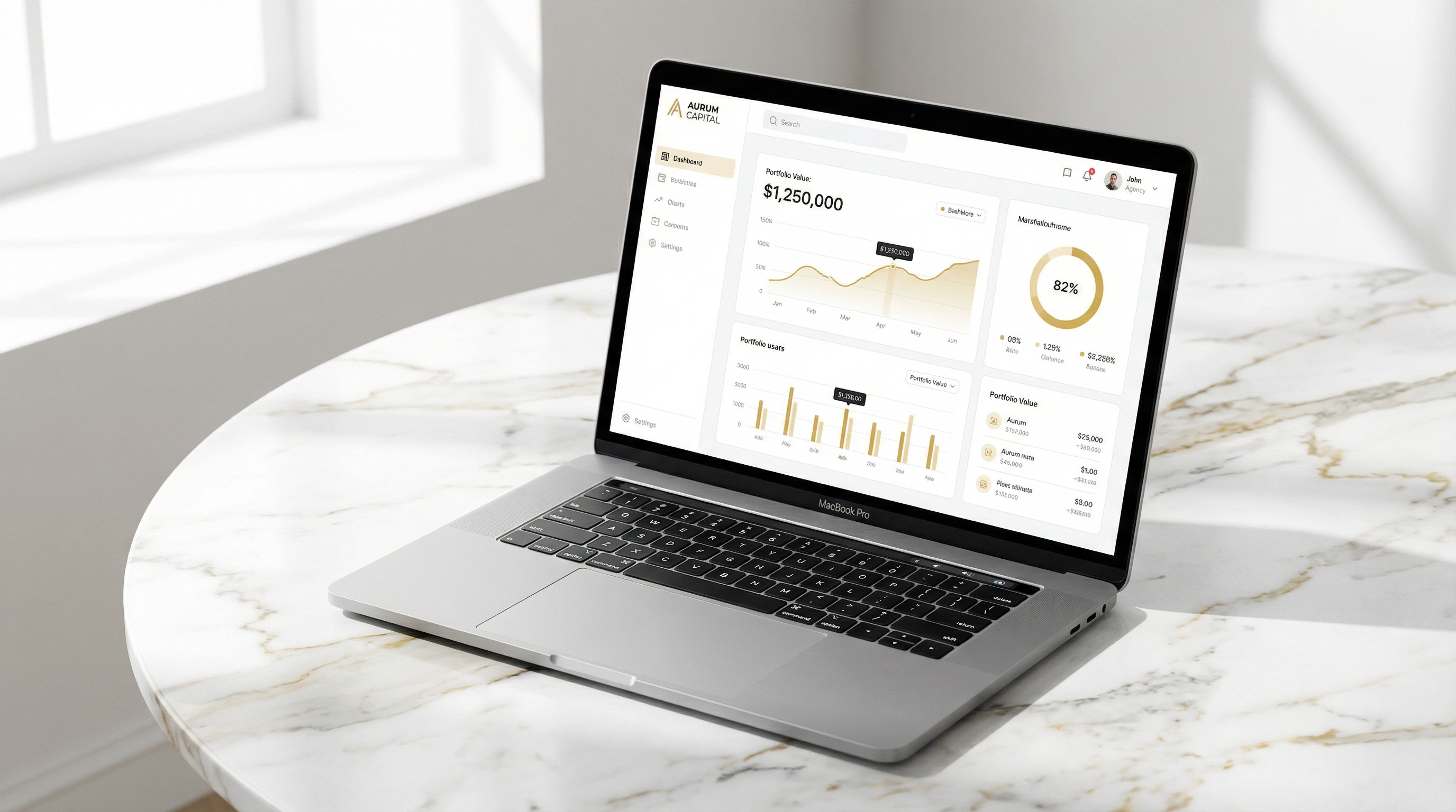 Orbit Money Dashboard Mockup